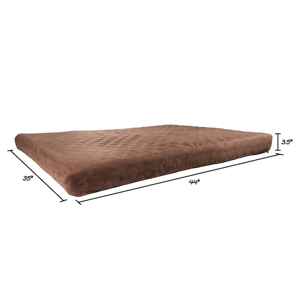 Waterproof Memory Foam Pet Bed For Indoor/Outdoor Water Resistant And Washable Cover 44â X 35â Brown